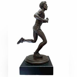 Austin Sculpture 1994 Morning Jog Bronze Paint Statue Man Vintage RARE